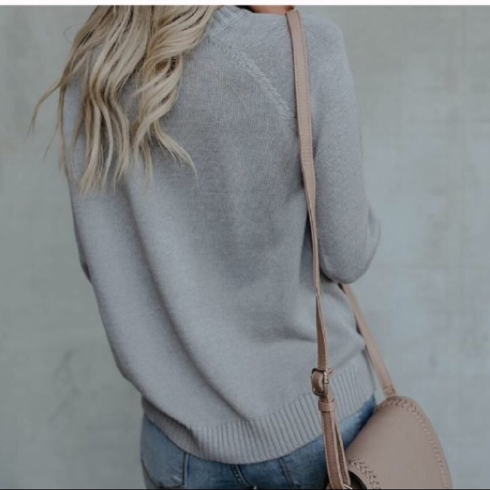 New! Last L cable knit heart sweater - Picture 3 of 4
